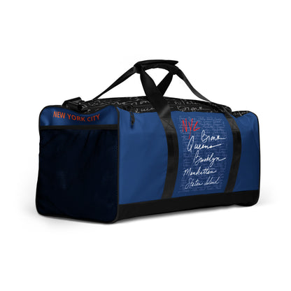 Athletic Authority  "NYC 5 Boroughs" Duffle bag front with mesh