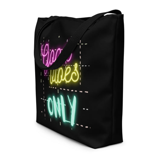 MYNY Hub "Good Vibes Only Black" Beach Bag