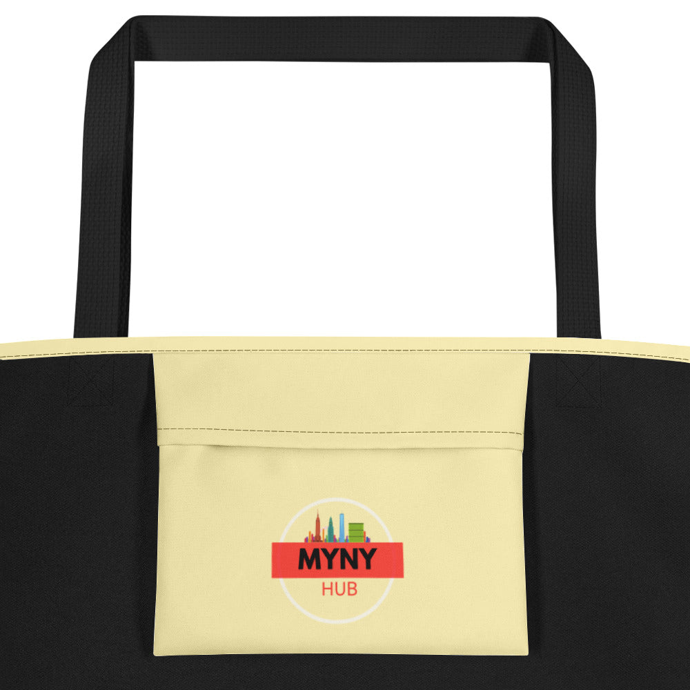 MYNY Hub "Focused Motivated Blessed" Beach Bag