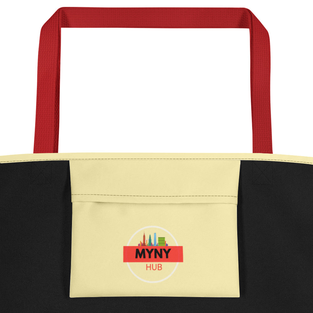 MYNY Hub "Focused Motivated Blessed" Beach Bag