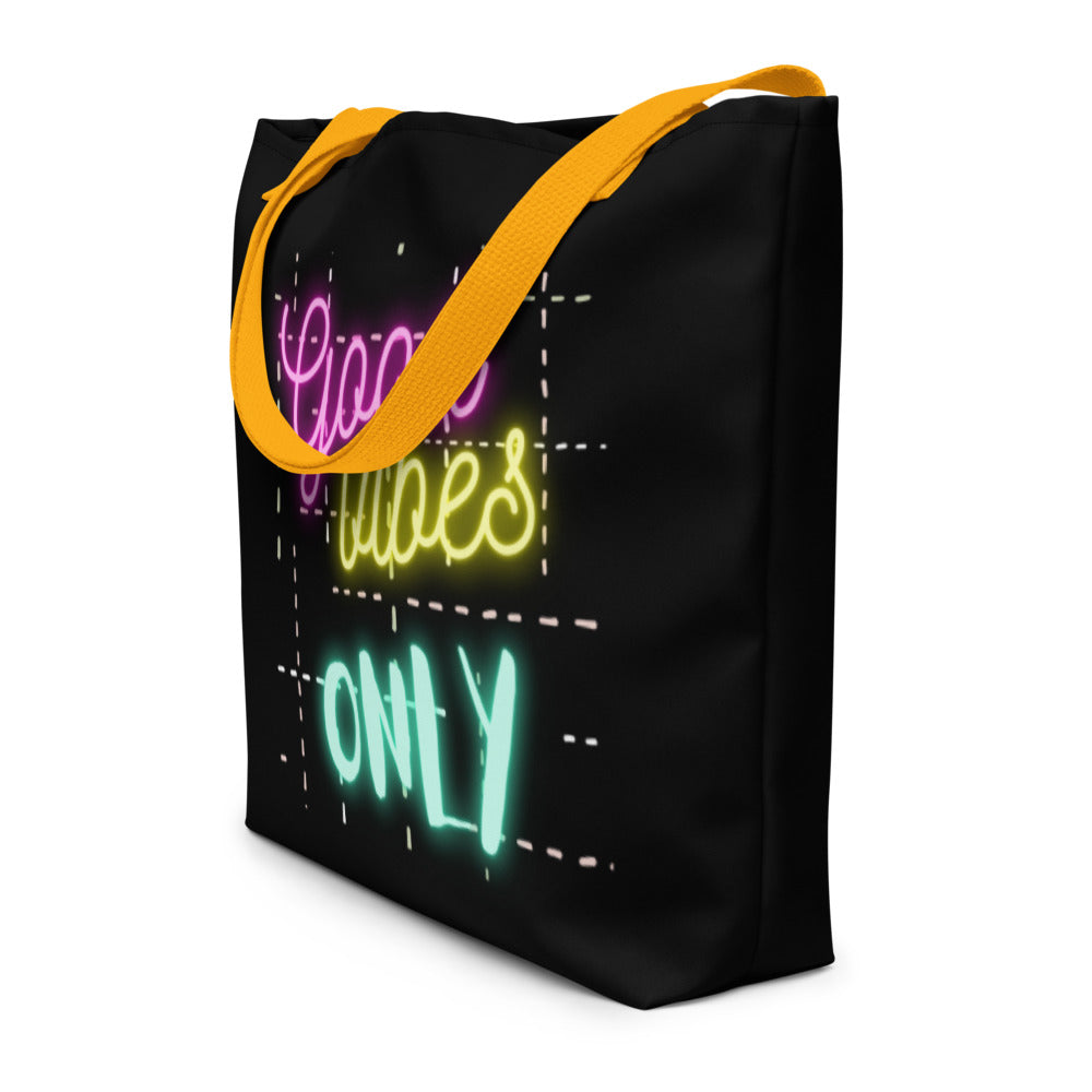 MYNY Hub "Good Vibes Only Black" Beach Bag