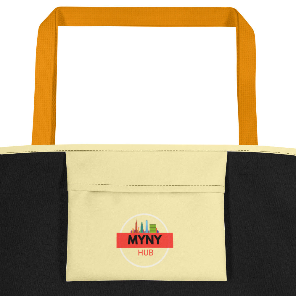 MYNY Hub "Focused Motivated Blessed" Beach Bag