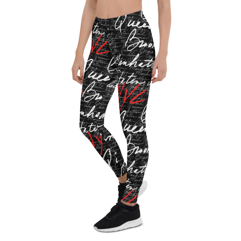 Athletic Authority NYC  "5 Boroughs" Leggings right and front