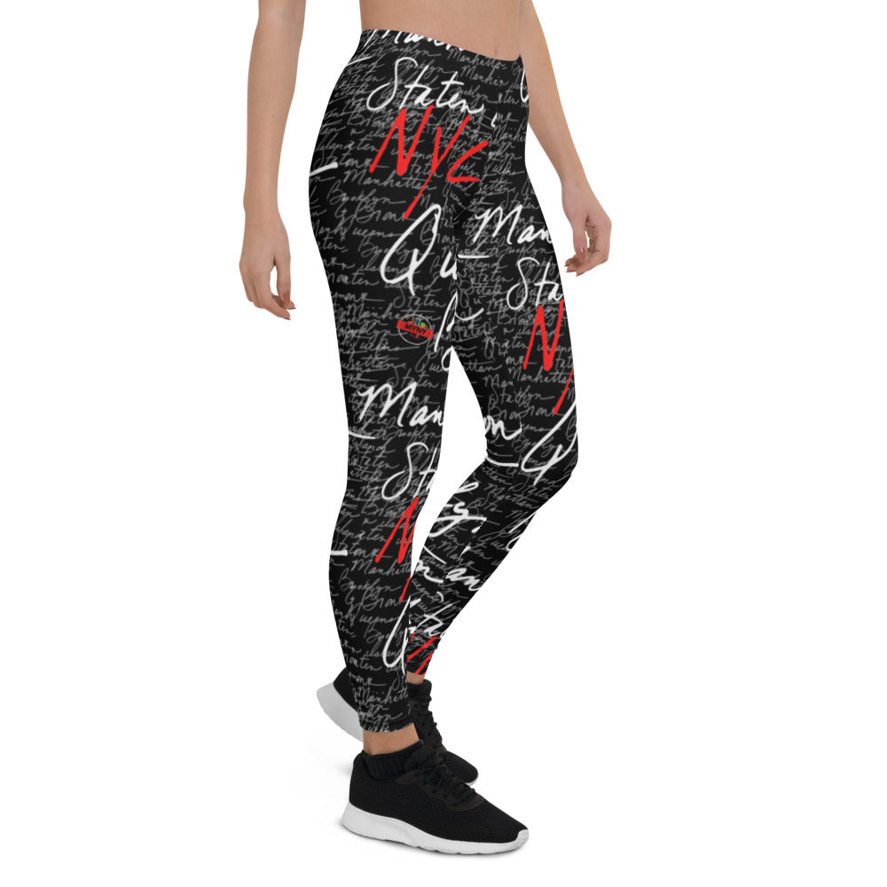 Athletic Authority NYC  "5 Boroughs" Leggings right and front