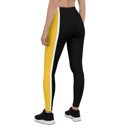 Athletic Authority "Black Yellow stripe" Leggings copy