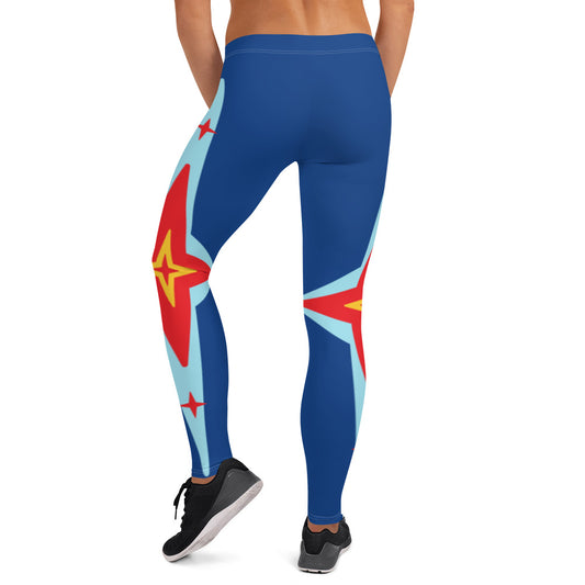 Athletic Authority "Blue Star" All-Over Print Leggings copy