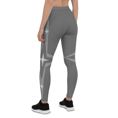 Athletic Authority  "Grey Star" All-Over Print Leggings