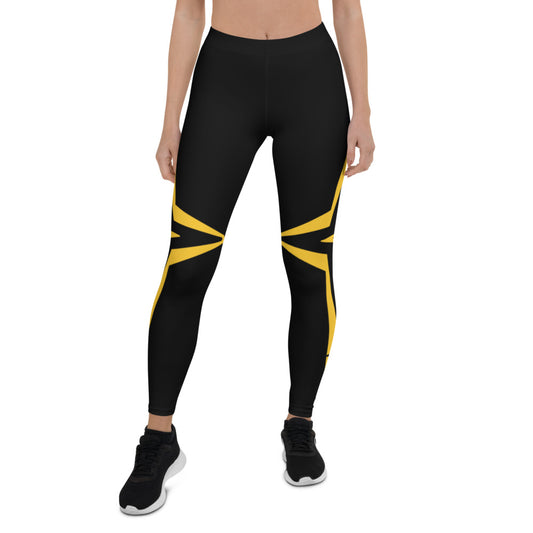 Athletic Authority  "Gold Star" All-Over Print Leggings