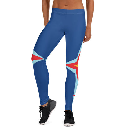 Athletic Authority "Blue Star" All-Over Print Leggings copy