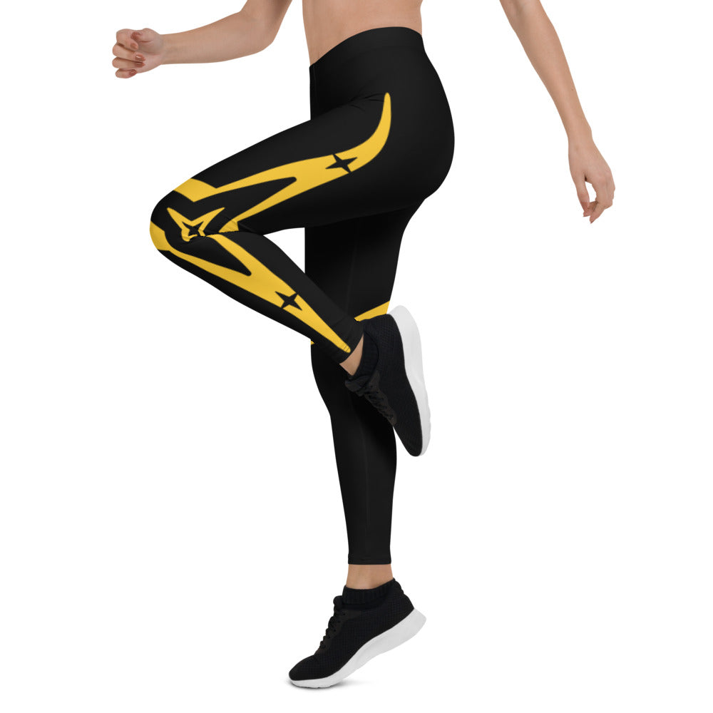 Athletic Authority  "Gold Star" All-Over Print Leggings