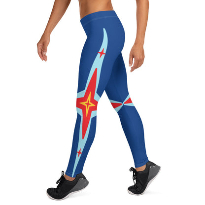 Athletic Authority "Blue Star" All-Over Print Leggings copy