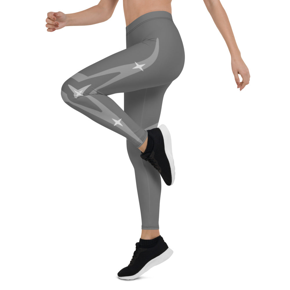 Athletic Authority  "Grey Star" All-Over Print Leggings