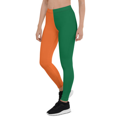 Athletic Authority  "Green Orange" Leggings