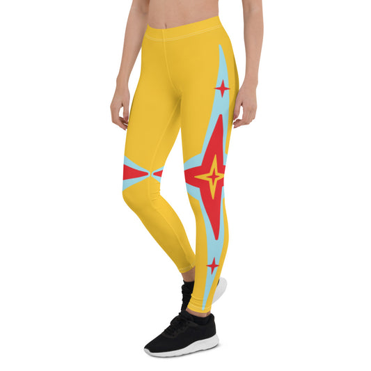 Athletic Authority  "Red Star" All-Over Print Leggings