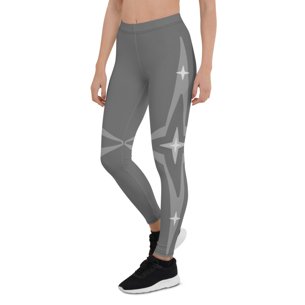 Athletic Authority  "Grey Star" All-Over Print Leggings