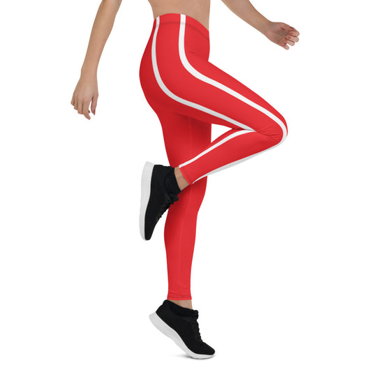 Athletic Authority  "Red  Red Stripe" Leggings