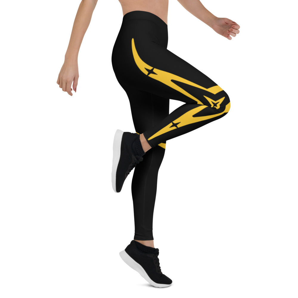 Athletic Authority  "Gold Star" All-Over Print Leggings