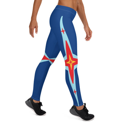 Athletic Authority "Blue Star" All-Over Print Leggings copy