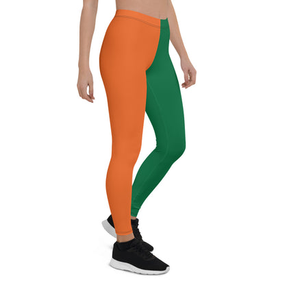 Athletic Authority  "Green Orange" Leggings