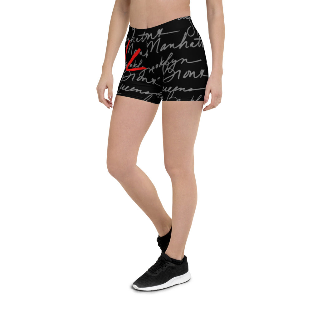 Athletic Authority NYC "5 Boroughs" All-Over Print Shorts front left