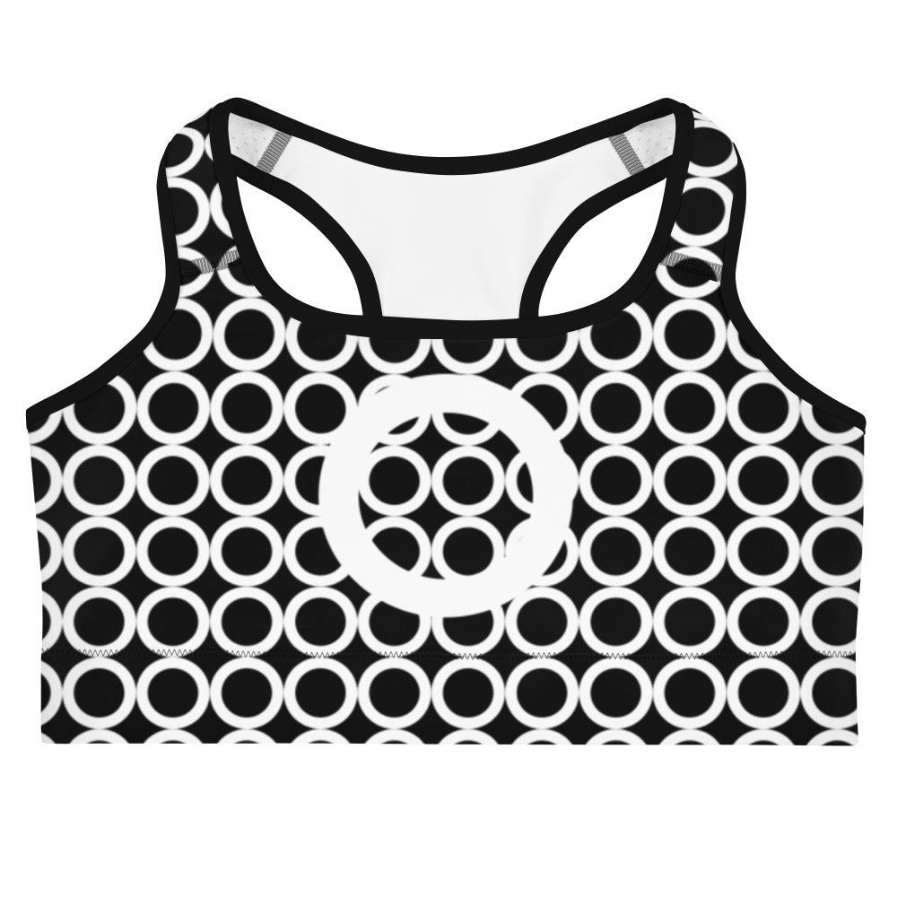 Athletic Authority "Circles White" Sports Bra