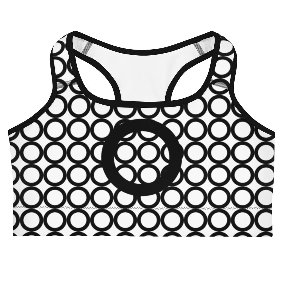 Athletic Authority "Circles Black Sports Bra