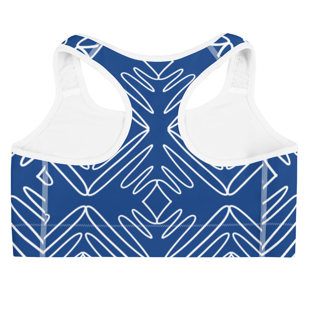 Athletic Authority "Blue Waves" Sports Bra