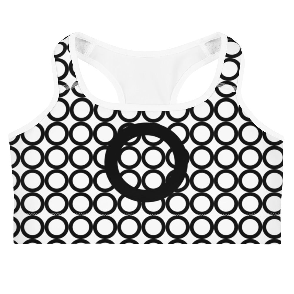 Athletic Authority "Circles Black Sports Bra