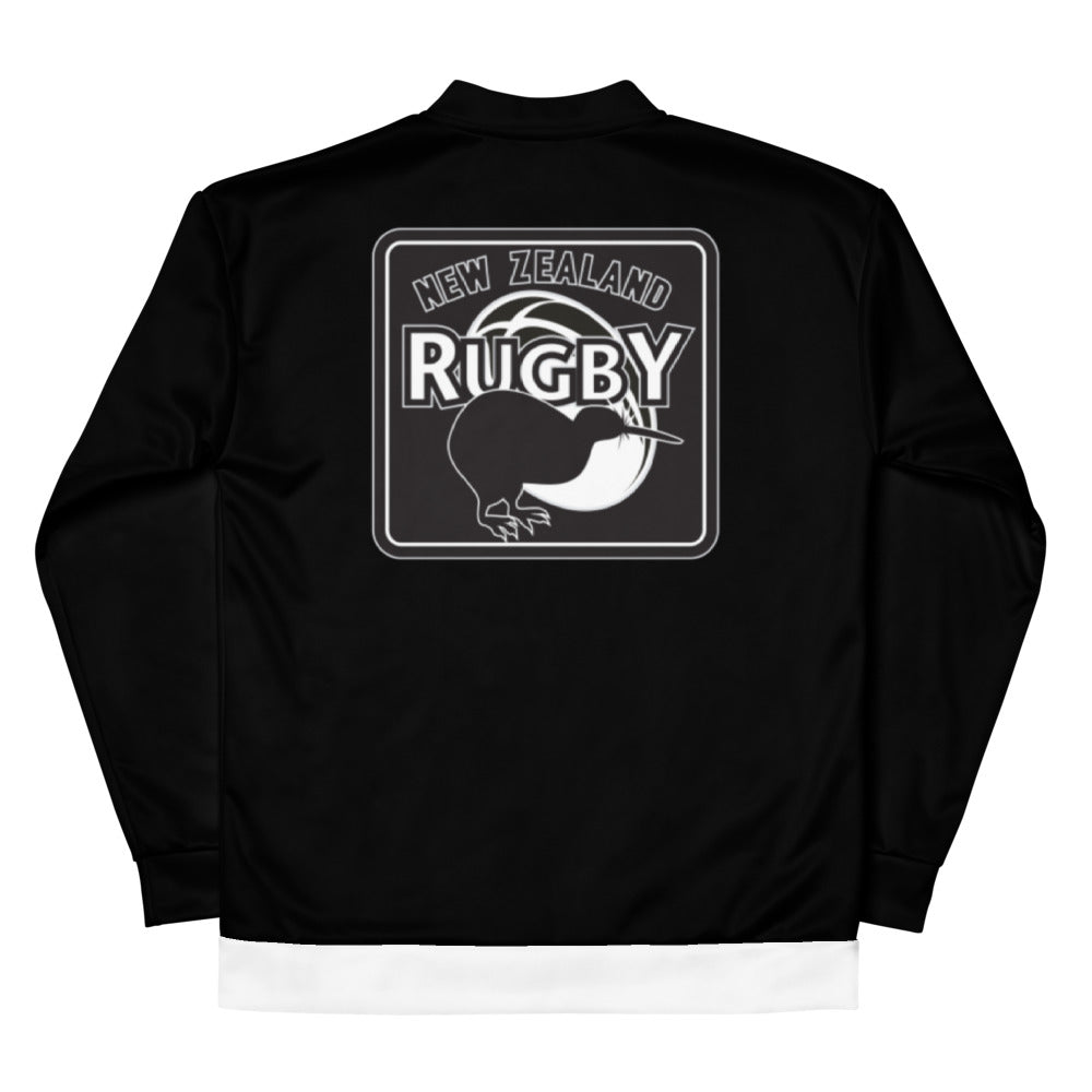 Athletic Authority "New Zealand Rugby"  Unisex Bomber Jacket back