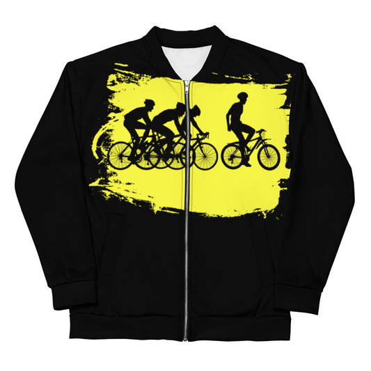 Athletic Authority "Cycling Yellow" Unisex Bomber Jacket front