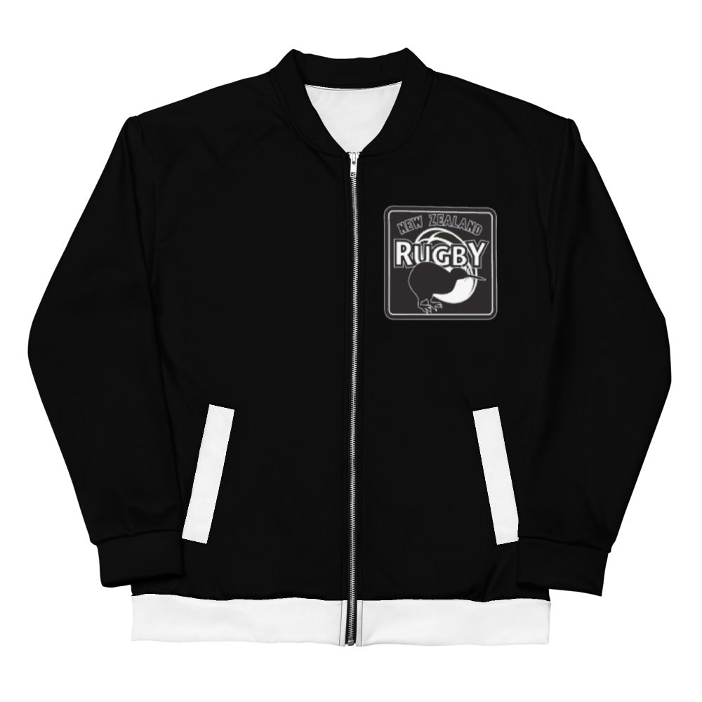 Athletic Authority "New Zealand Rugby"  Unisex Bomber Jacket front