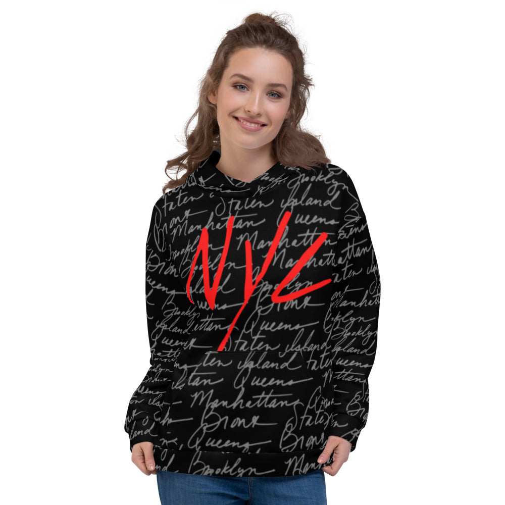 MYNY Hub "5 Boroughs" Unisex Hoodie front