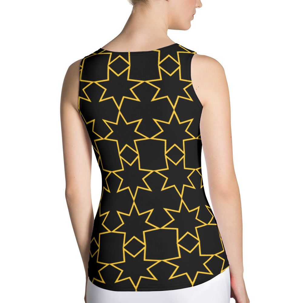 Athletic Authority "Star Burst Black" Tank Top