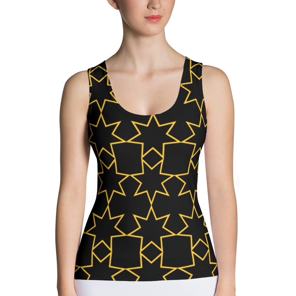 Athletic Authority "Star Burst Black" Tank Top