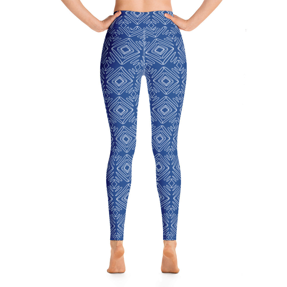 Athletic Authority "Blue Waves" Yoga Leggings