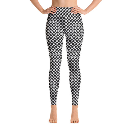 Athletic Authority "Circles White" Yoga Leggings