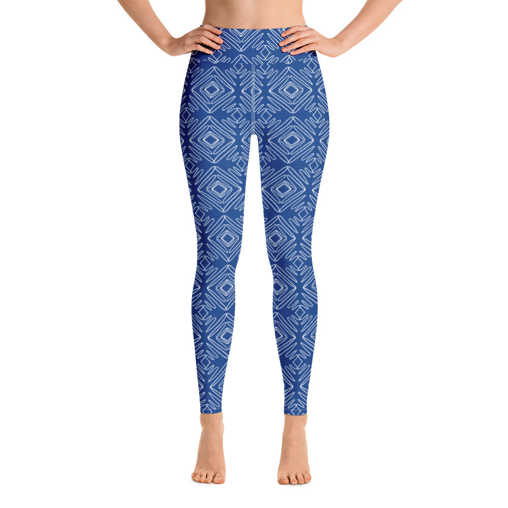 Athletic Authority "Blue Waves" Yoga Leggings