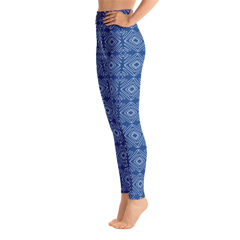 Athletic Authority "Blue Waves" Yoga Leggings