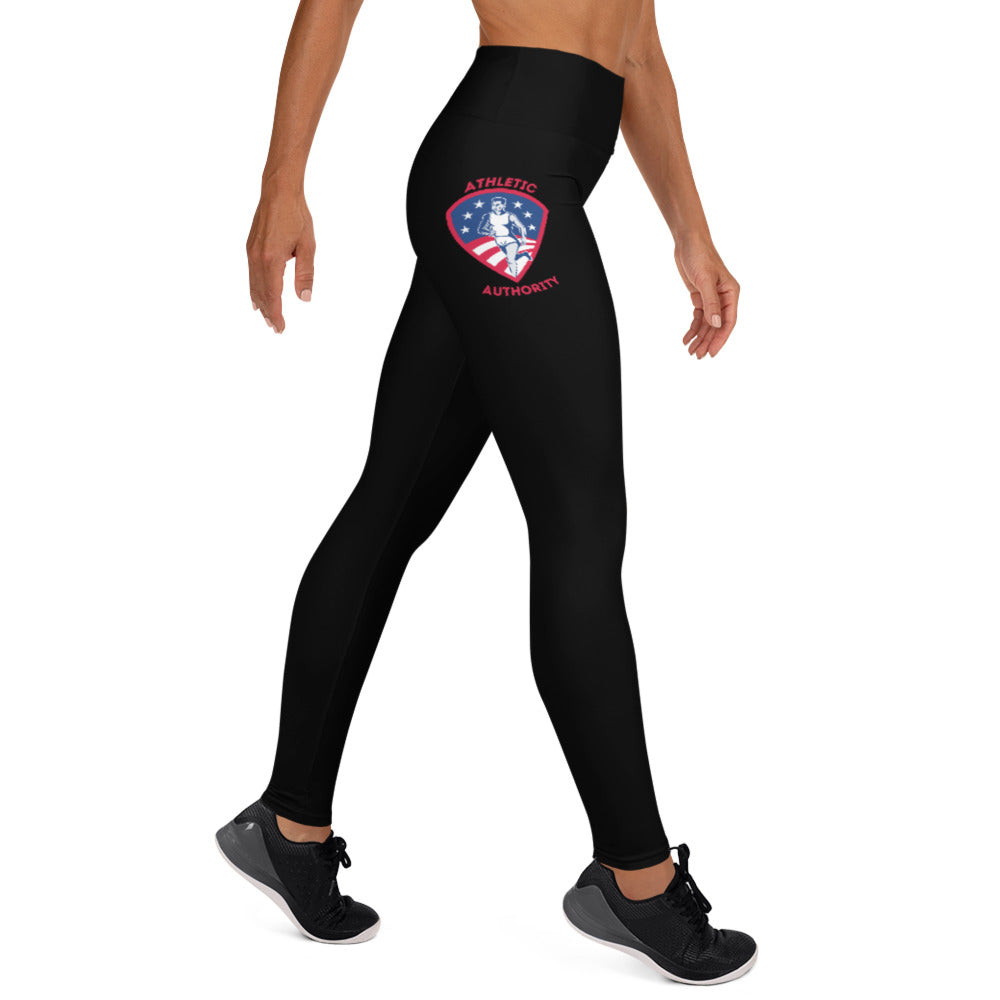 Athletic Authority "Runner USA" Black Yoga Leggings