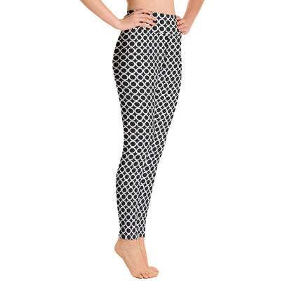 Athletic Authority "Circles White" Yoga Leggings