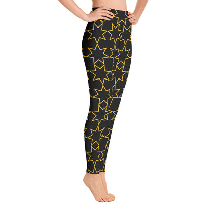 Athletic Authority "Star Burst Black" Yoga Leggings