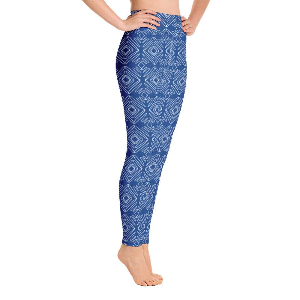 Athletic Authority "Blue Waves" Yoga Leggings