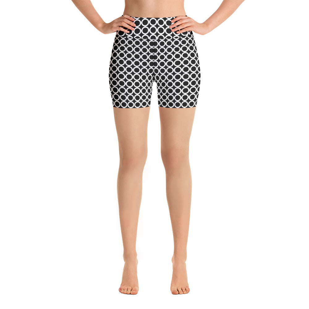 Athletic Authority "Circles White" Yoga Shorts