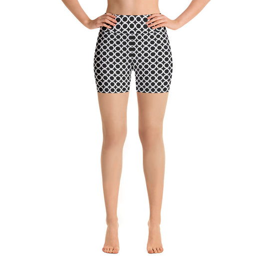 Athletic Authority "Circles White" Yoga Shorts