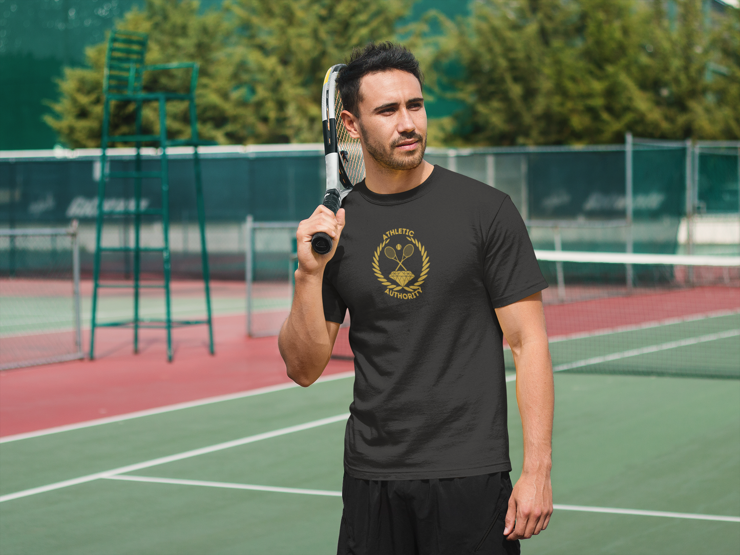 Athletic Authority "Tennis Crest" Unisex Tri-Blend Short sleeve t-shirt