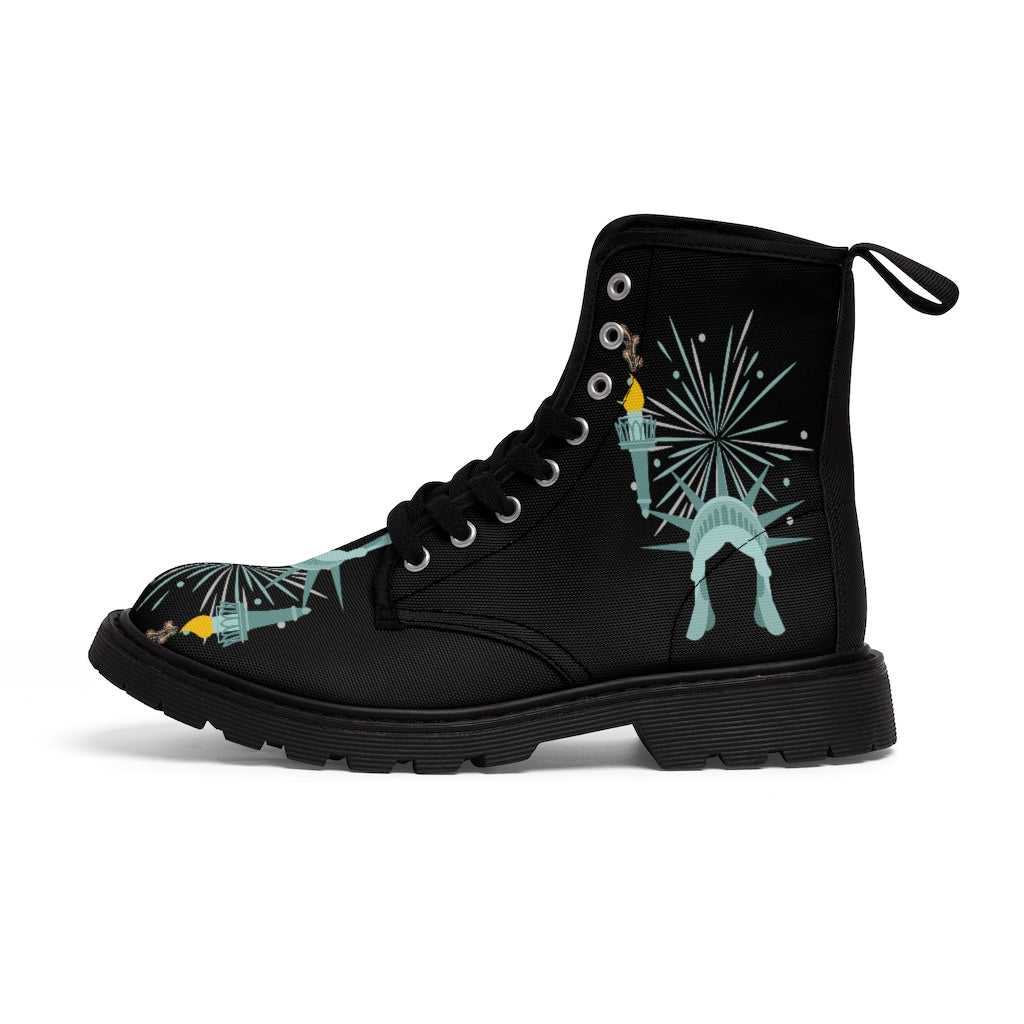 MYNY HUB 'NYC Liberty" Unisex Canvas Boots