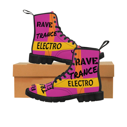 MYNY HUB " NYC Rave Trance Electro" unisex Canvas Boots pair