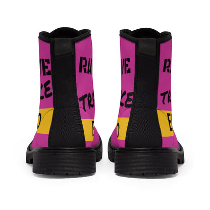 MYNY HUB " NYC Rave Trance Electro" unisex Canvas Boots back