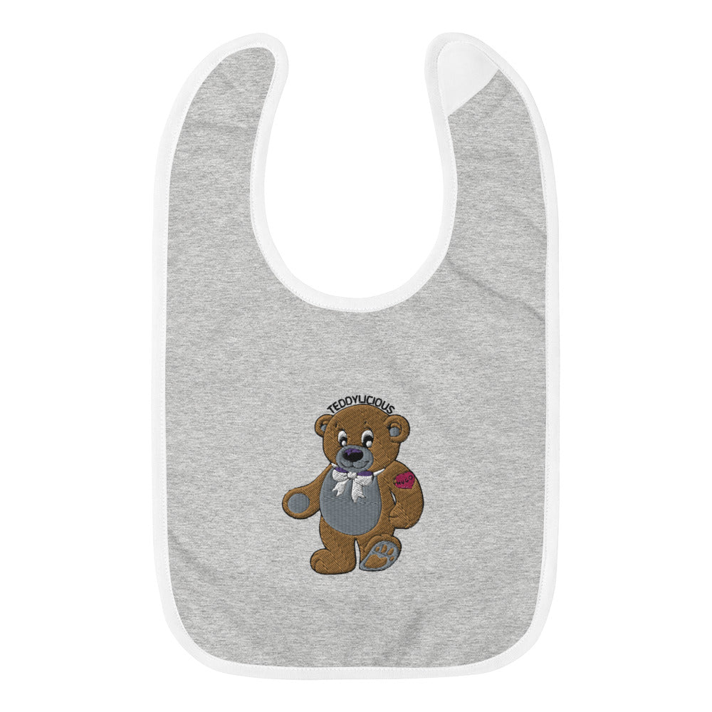 Teddylicious "Hugo" Embroidered Baby Bib