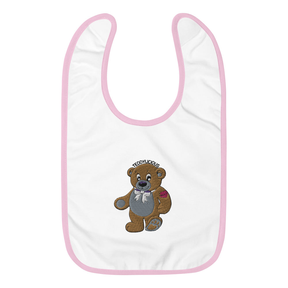 Teddylicious "Hugo" Embroidered Baby Bib